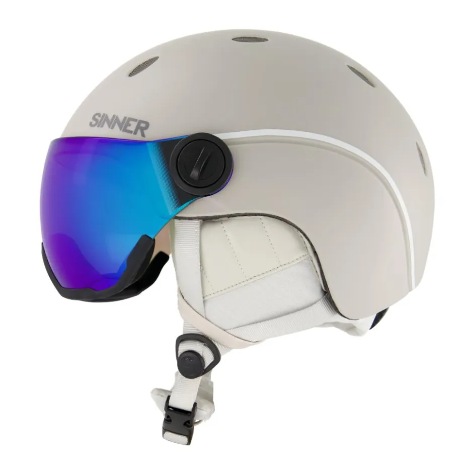 Sinner Skihelmen|Wintersport*TITAN VISOR skihelm matte light grey