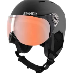 Sinner Skihelmen|Wintersport*TYPHOON VISOR skihelm matte black red