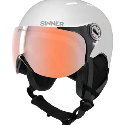 Sinner Skihelmen|Wintersport*TYPHOON VISOR skihelm matte white blue