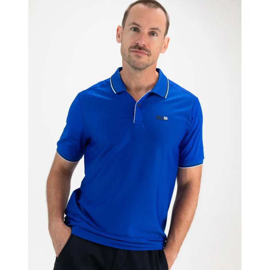 Sjeng Sports Tenniskleding* Cense tennispolo heren blue neon