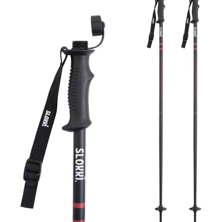 Slokki Skistokken|Wintersport*Skistokken zwart - 125 cm