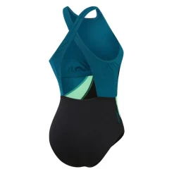 Speedo Badpakken*Colourblock Highneck badpak dames black teal