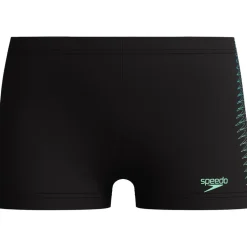 Speedo Zwembroek*Plastisol Placement zwemboxer junior black green
