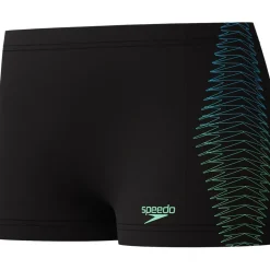 Speedo Zwembroek*Plastisol Placement zwemboxer junior black green