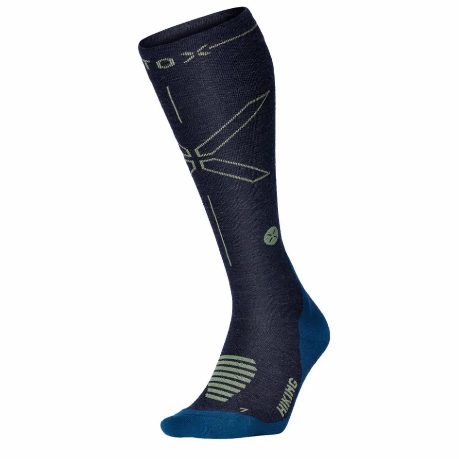 STOX Energy Socks Wandelsokken|Wandelsokken* Merino Hiking wandel compressiesokken heren dark blue olive