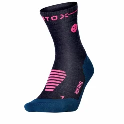 STOX Energy Socks Wandelsokken|Wandelsokken* Merino Hiking wandel compressiesokken dames dark blue pink