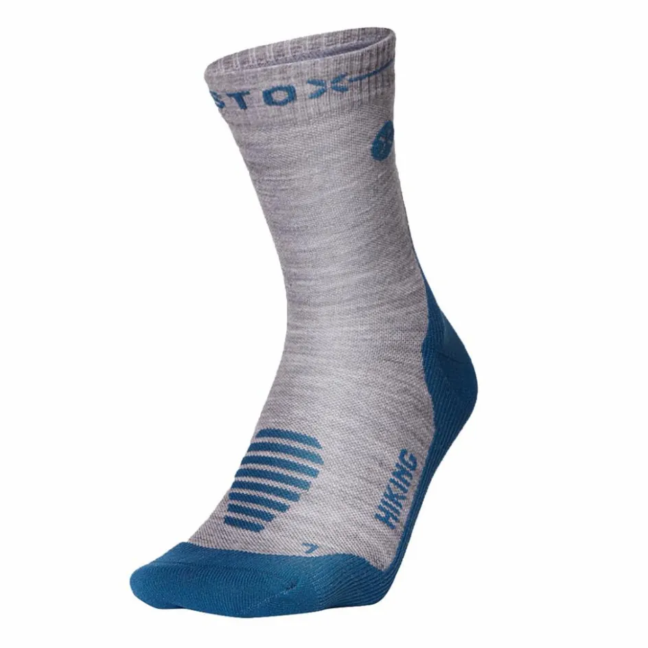 STOX Energy Socks Wandelsokken|Wandelsokken* Merino Hiking wandel compressiesokken dames silver grey teal
