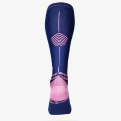 STOX Energy Socks Hardloopkleding* Sports hardloop compressiesokken dames dark blue pink
