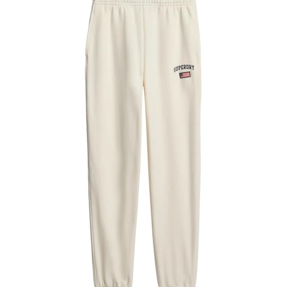 Superdry Broeken*Athletic Essential Boyfriend joggingbroek dames desert bone off white