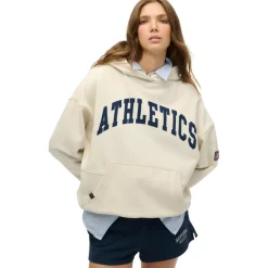 Superdry Truien & Vesten*Athletic Essentials hoodie dames desert bone off white