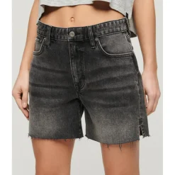 Superdry Broeken*Cut Off short dames black stone