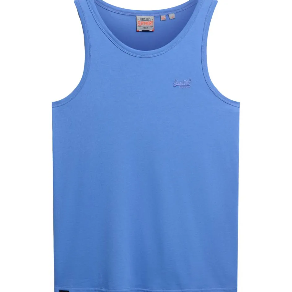 Superdry Shirts, Polo's & Blouses*Essential tanktop heren chambray blue