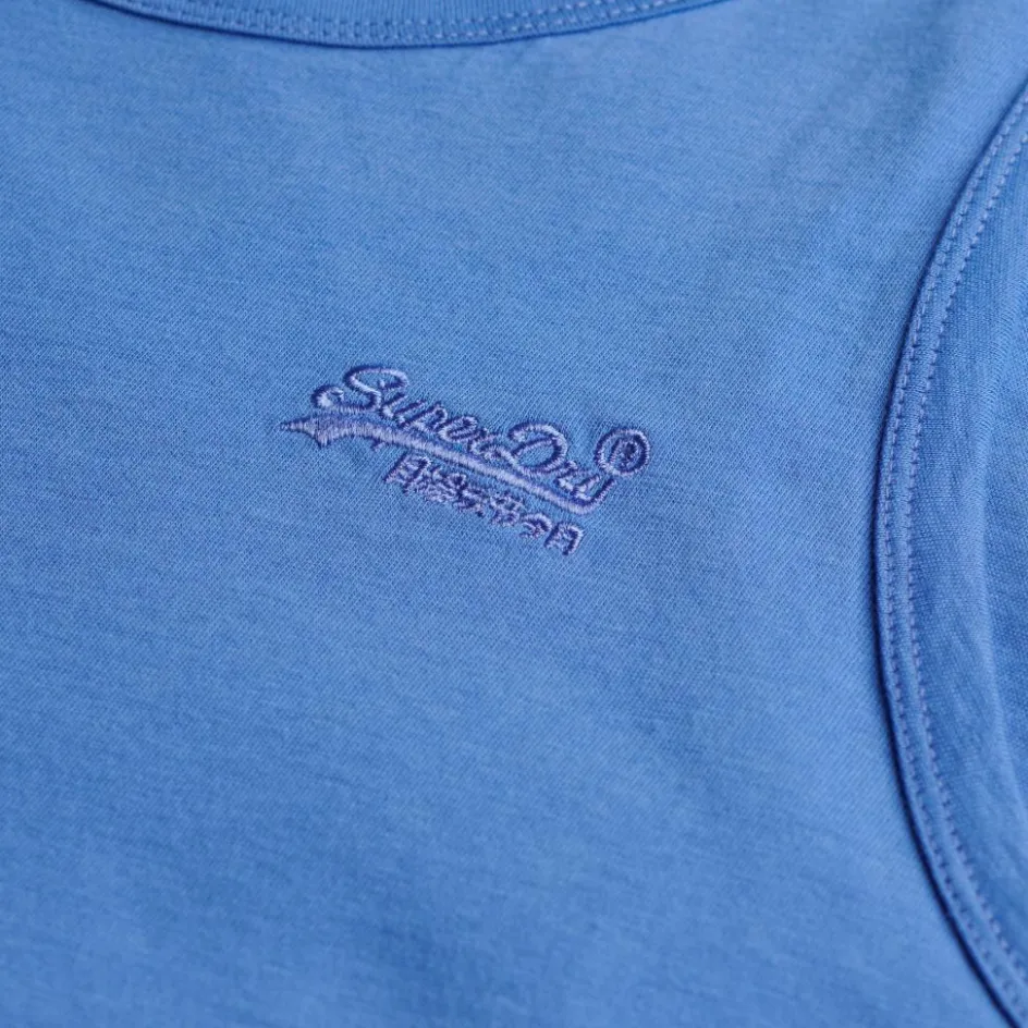 Superdry Shirts, Polo's & Blouses*Essential tanktop heren chambray blue