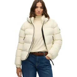 Superdry Jassen*Puffer winterjas dames off white