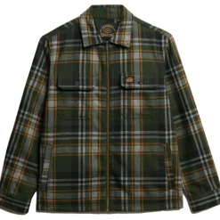 Superdry Truien & Vesten*Wool Miller vest heren buckshot check olive