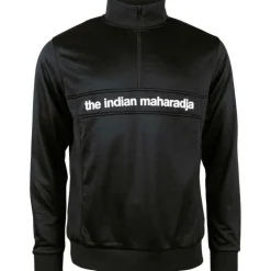 The Indian Maharadja Hockeykleding* Poly Terry Half Zip hockeytrui junior black