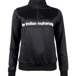 The Indian Maharadja Hockeykleding* Poly Terry Half Zip hockeytrui dames black