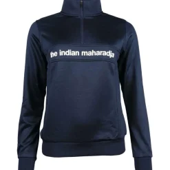 The Indian Maharadja Hockeykleding* Poly Terry Half Zip hockeytrui dames navy