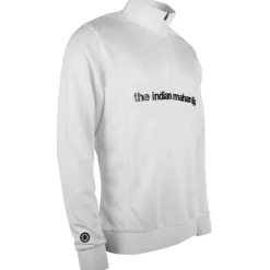 The Indian Maharadja Hockeykleding* Poly Terry Half Zip hockeytrui heren white