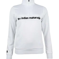 The Indian Maharadja Hockeykleding* Poly Terry Half Zip hockeytrui dames white