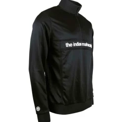 The Indian Maharadja Hockeykleding* Poly Terry Half Zip hockeytrui heren black