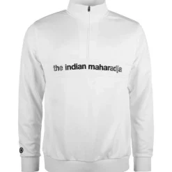 The Indian Maharadja Hockeykleding* Poly Terry Half Zip hockeytrui junior white