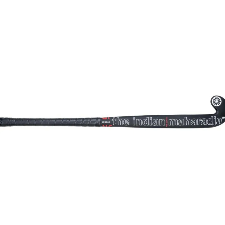 The Indian Maharadja Hockeystick* Red Mid Bow zaalhockeystick junior mulberry wood black white red