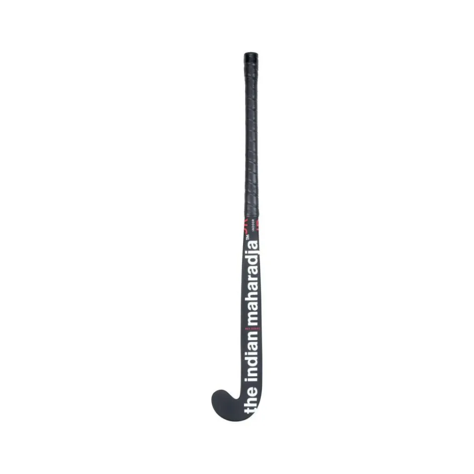 The Indian Maharadja Hockeystick* Red Mid Bow zaalhockeystick junior mulberry wood black white red