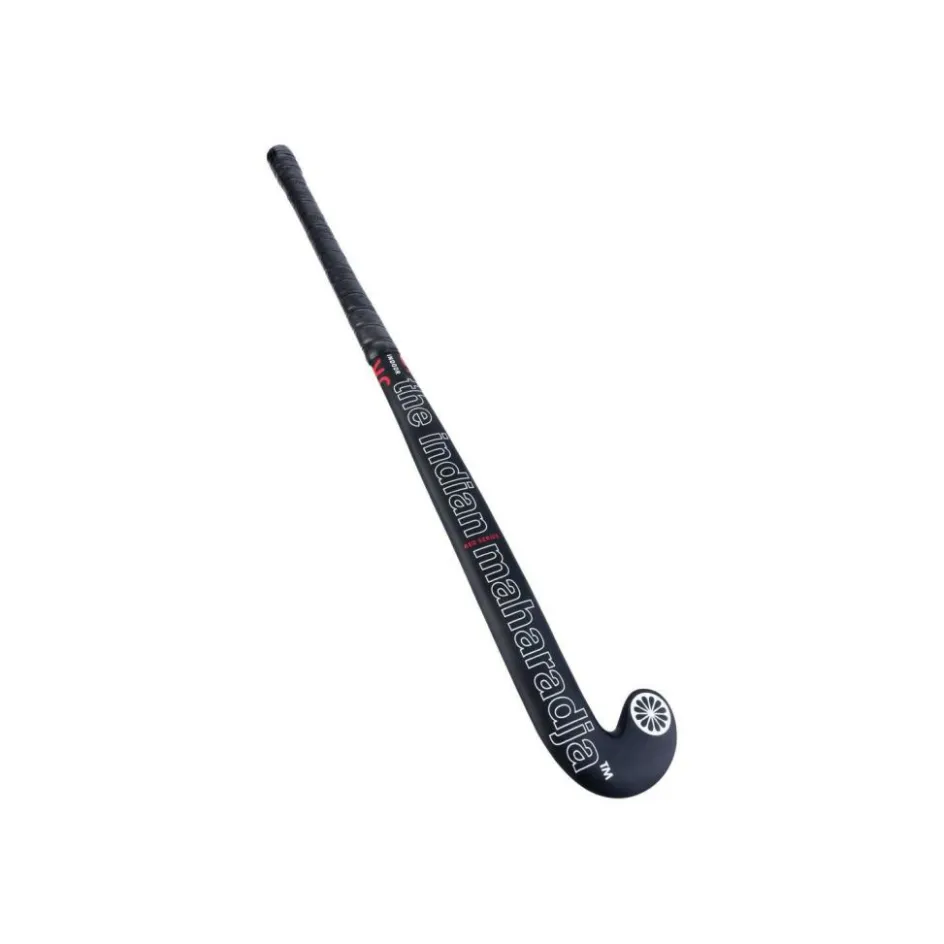 The Indian Maharadja Hockeystick* Red Mid Bow zaalhockeystick junior mulberry wood black white red