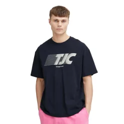 TheJoggConcept Shirts, Polo's & Blouses*Silas Logo shirt heren navy blazer