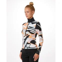 Toni Sailer Skipullies|Wintersport* WIEKA PRINT skipully dames clementine sorbet