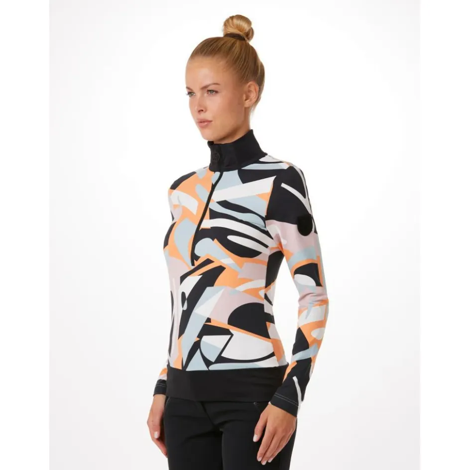 Toni Sailer Skipullies|Wintersport* WIEKA PRINT skipully dames clementine sorbet