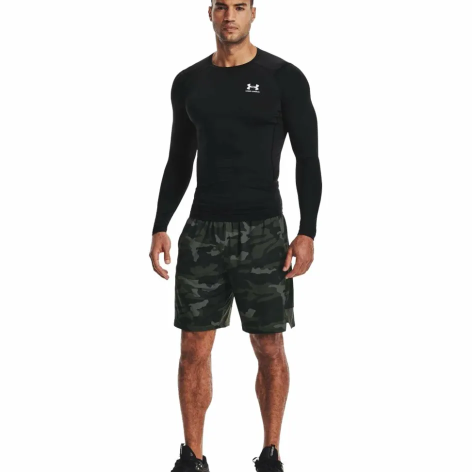 Under Armour Sportshirt* HeatGear LS shirt heren black white