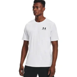 Under Armour Sportshirt* Left Chest Logo shirt heren white black