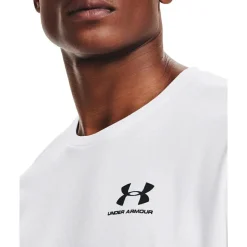 Under Armour Sportshirt* Left Chest Logo shirt heren white black