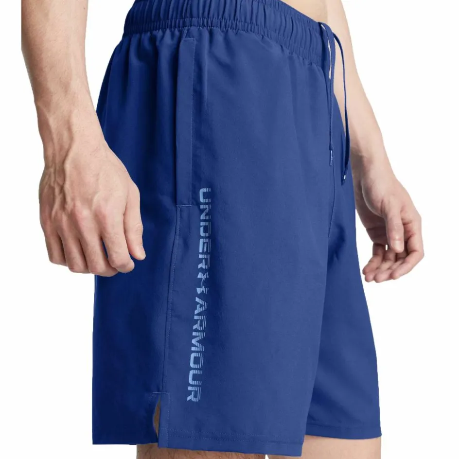 Under Armour Sportbroek* Tech Woven Wordmark short heren tech blue horizon blue