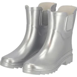 XQ Regenkleding & -Laarzen*Chelsea regenlaarzen dames silver metallic