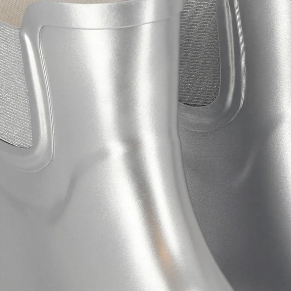 XQ Regenkleding & -Laarzen*Chelsea regenlaarzen dames silver metallic