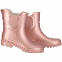 XQ Regenkleding & -Laarzen*Chelsea regenlaarzen dames pink metallic