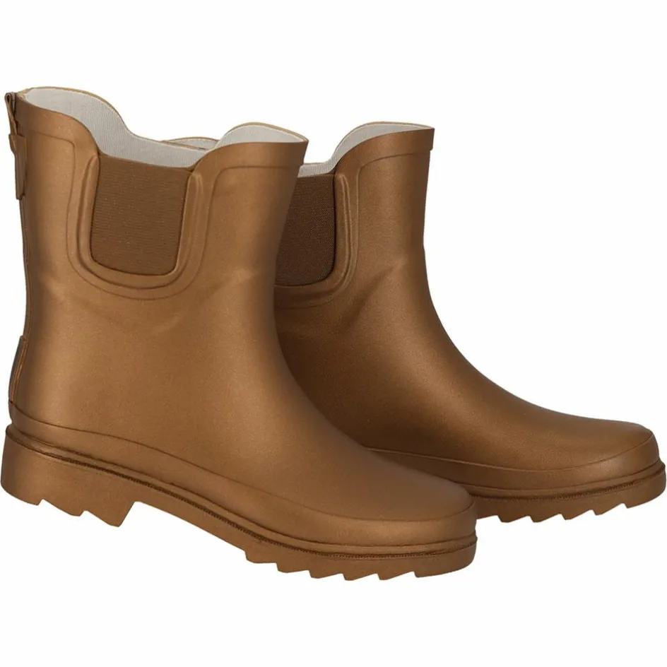 XQ Regenkleding & -Laarzen*Chelsea regenlaarzen dames bronze metallic