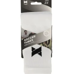 Xtreme Sockswear Scheenbeschermers Voetbal* Pro Footless Soccer sleeves white 2-pack