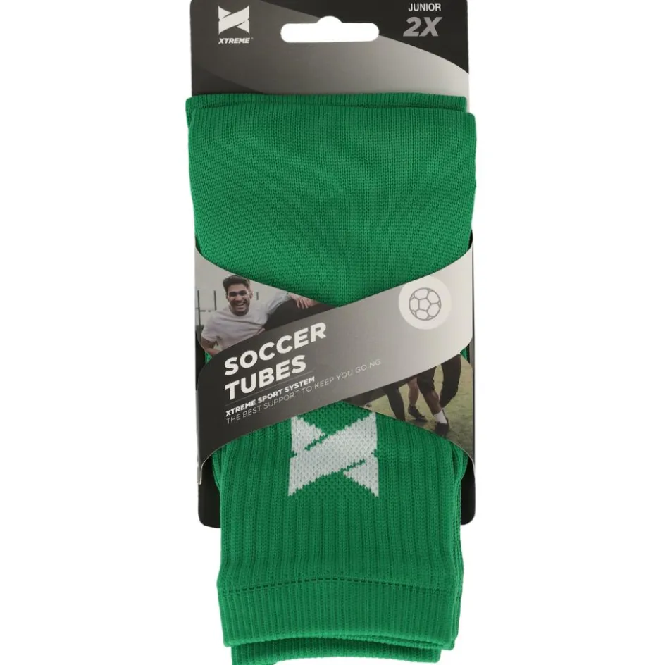 Xtreme Sockswear Scheenbeschermers Voetbal* Pro Footless Soccer sleeves green 2-pack