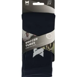 Xtreme Sockswear Scheenbeschermers Voetbal* Pro Footless Soccer sleeves navy 2-pack