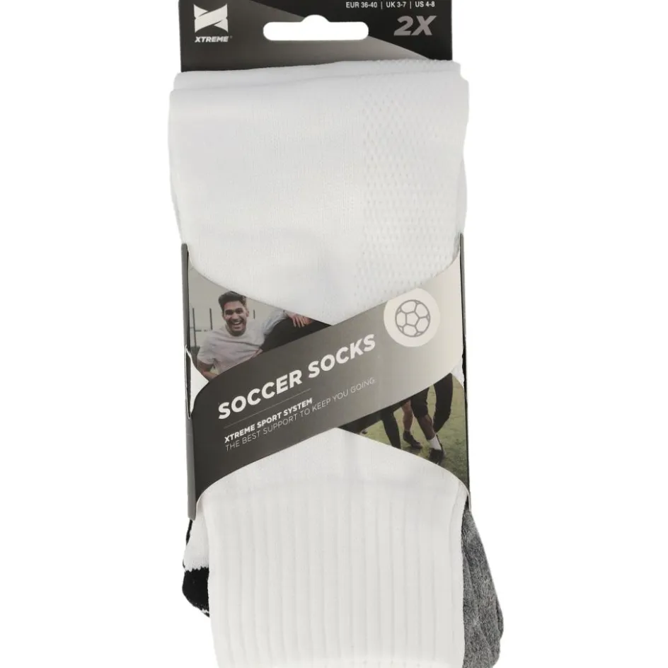 Xtreme Sockswear Voetbalkleding* Pro Soccer voetbalsokken white 2-pack