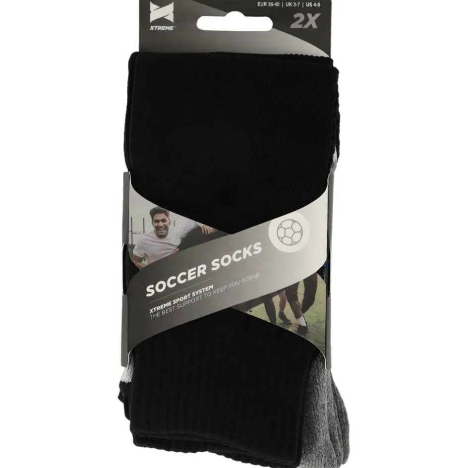 Xtreme Sockswear Voetbalkleding* Pro Soccer voetbalsokken black 2-pack